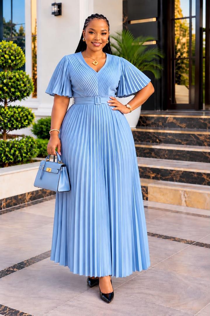 Gown ya Pleats — Buluu